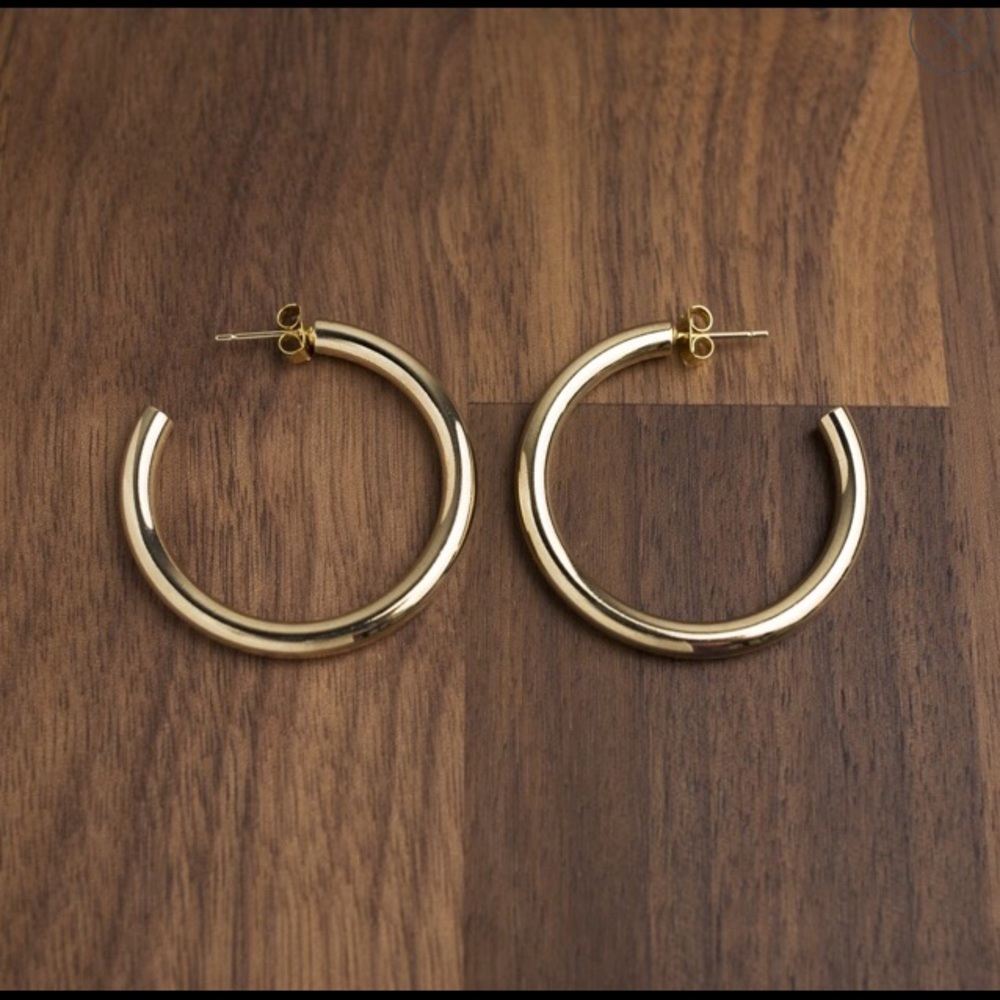 Thick golden hoop